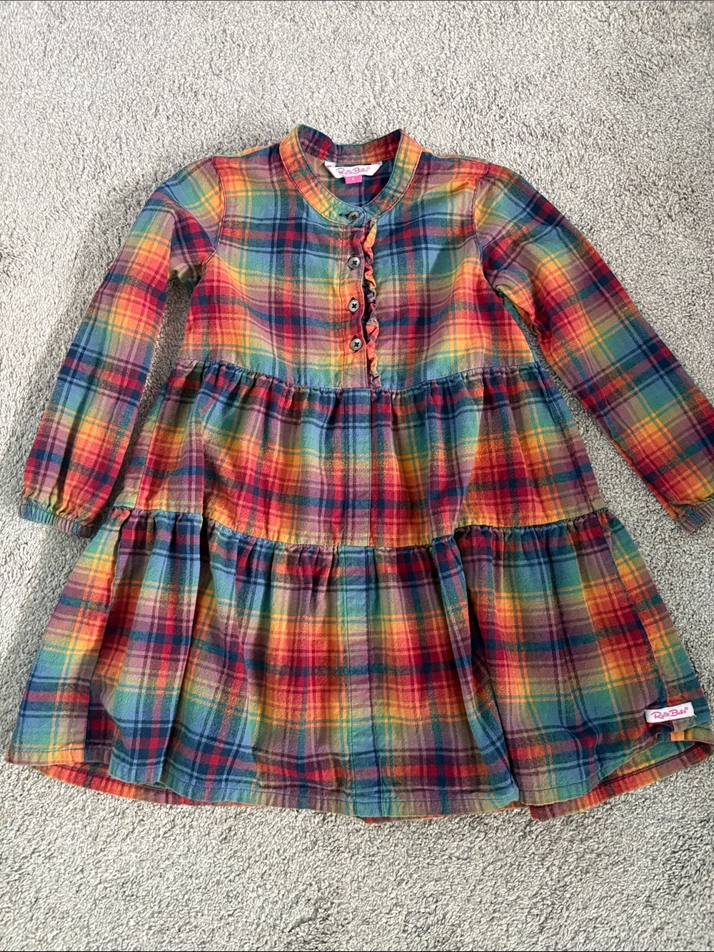 Rufflebutts girls plaid dress multicolor 6